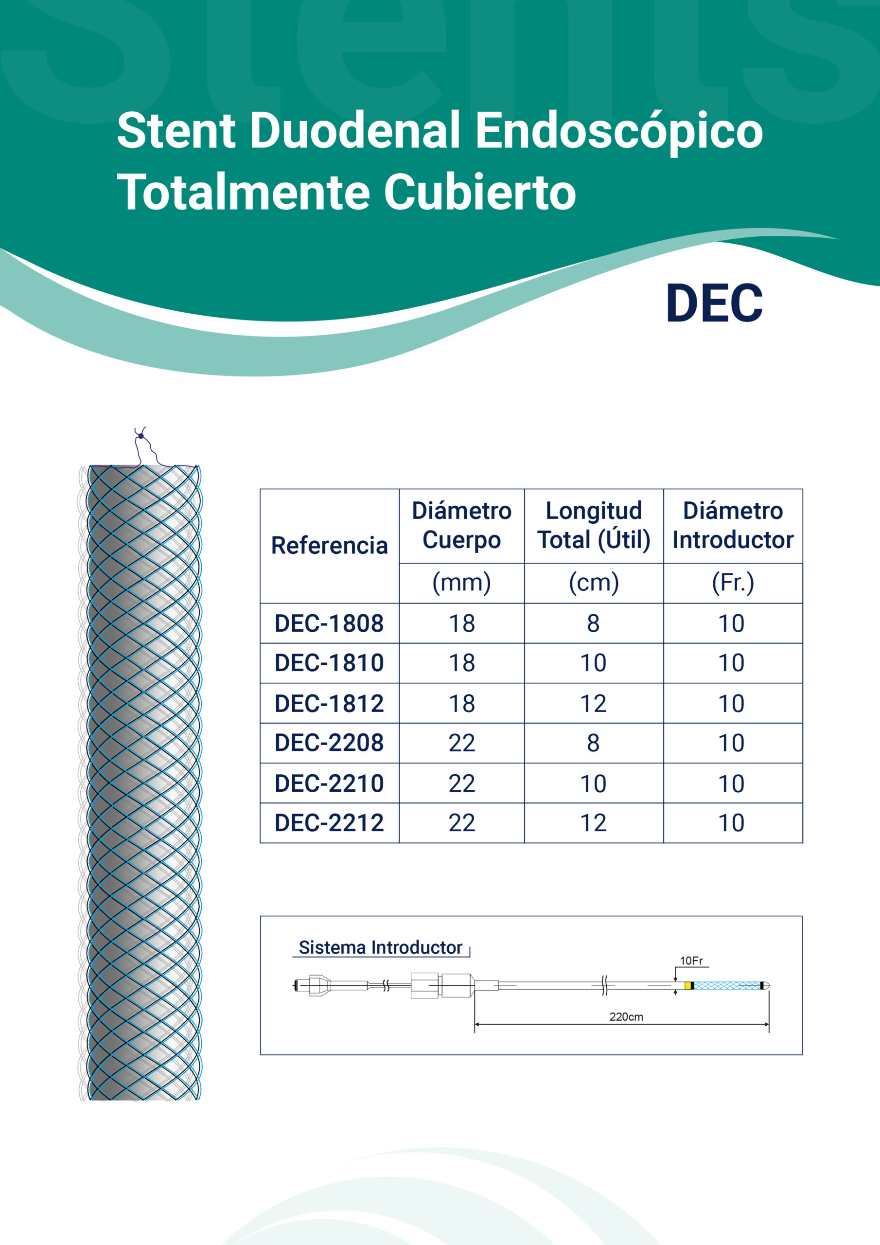 Stent Duodenal Endoscópico Totalmente Cubierto Stent Duodenal Endoscópico Totalmente Cubierto